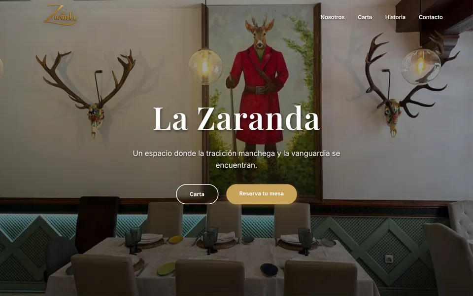 Web de La Zaranda, diseñada por Loge Works